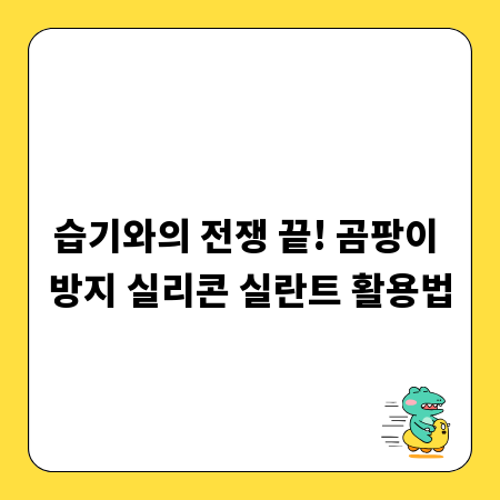 습기와의 전쟁 끝! 곰팡이 방지 실리콘 실란트 활용법