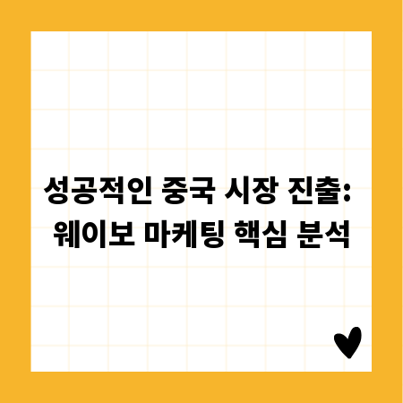 성공적인 중국 시장 진출: 웨이보 마케팅 핵심 분석