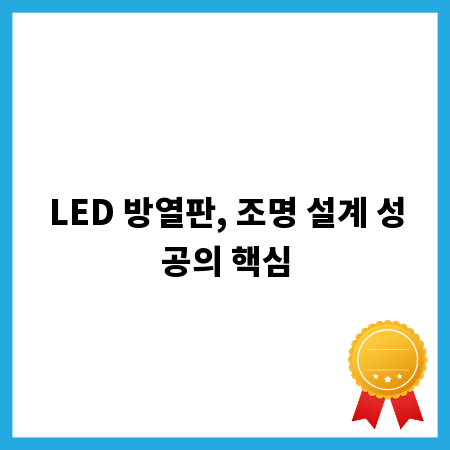 LED 방열판, 조명 설계 성공의 핵심