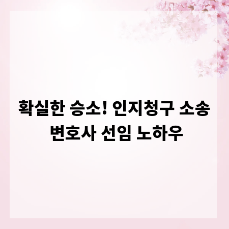 확실한 승소! 인지청구 소송 변호사 선임 노하우