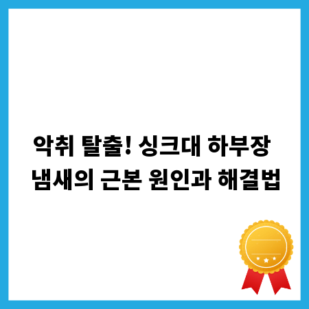 악취 탈출! 싱크대 하부장 냄새의 근본 원인과 해결법