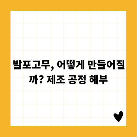 발포고무, 어떻게 만들어질까? 제조 공정 해부