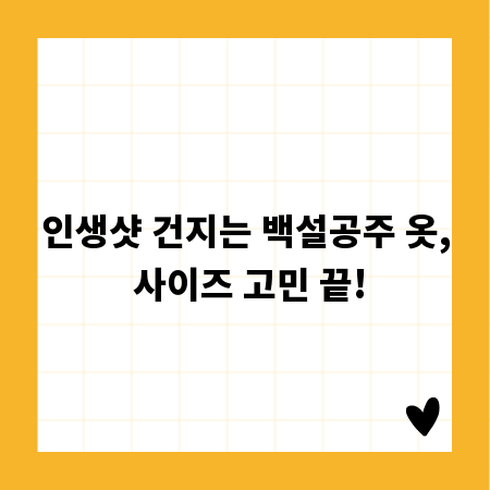 인생샷 건지는 백설공주 옷, 사이즈 고민 끝!