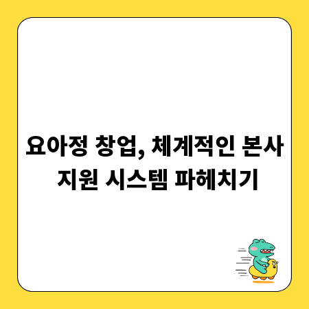 요아정 창업, 체계적인 본사 지원 시스템 파헤치기