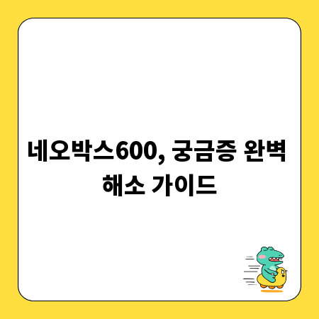 네오박스600, 궁금증 완벽 해소 가이드