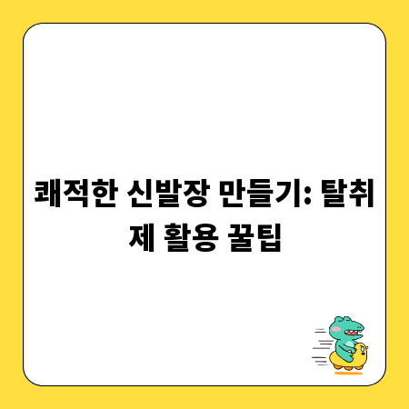 쾌적한 신발장 만들기: 탈취제 활용 꿀팁