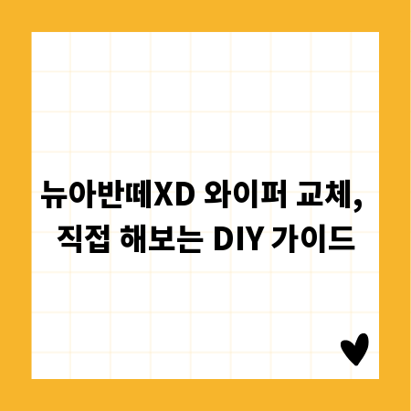 뉴아반떼XD 와이퍼 교체, 직접 해보는 DIY 가이드
