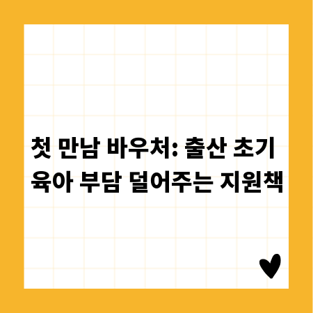 첫 만남 바우처: 출산 초기 육아 부담 덜어주는 지원책