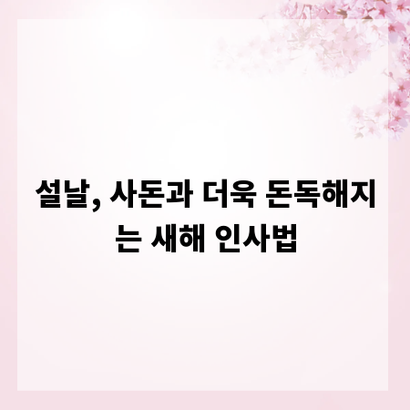 설날, 사돈과 더욱 돈독해지는 새해 인사법
