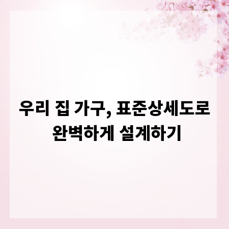 우리 집 가구, 표준상세도로 완벽하게 설계하기